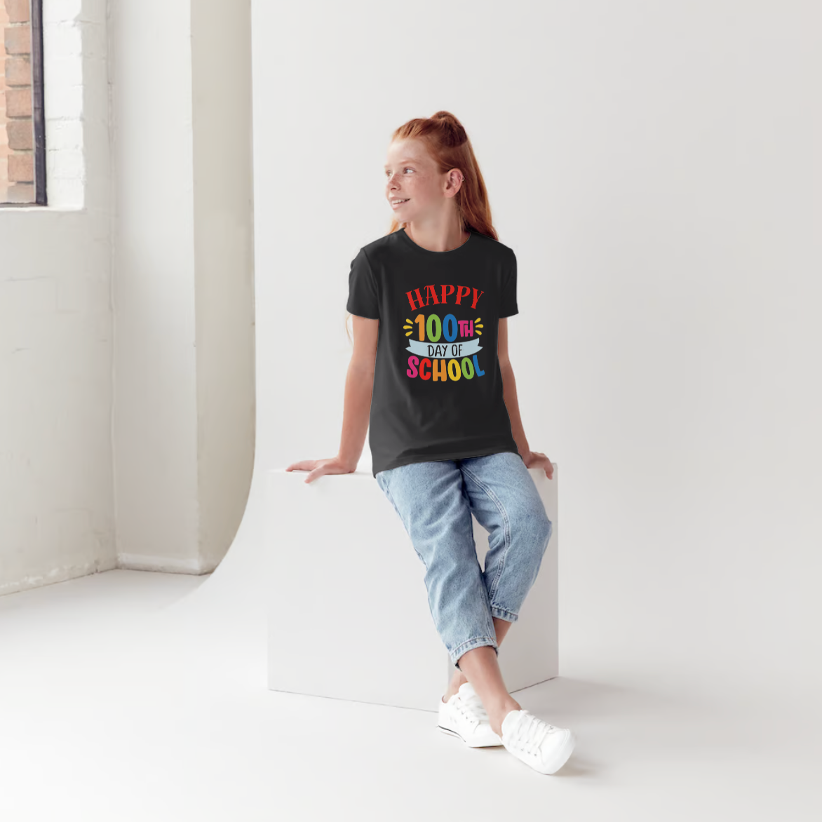 Custom T-Shirt Design for 100th Day of School, Special Occasions, or Everyday Wear, AKM-100