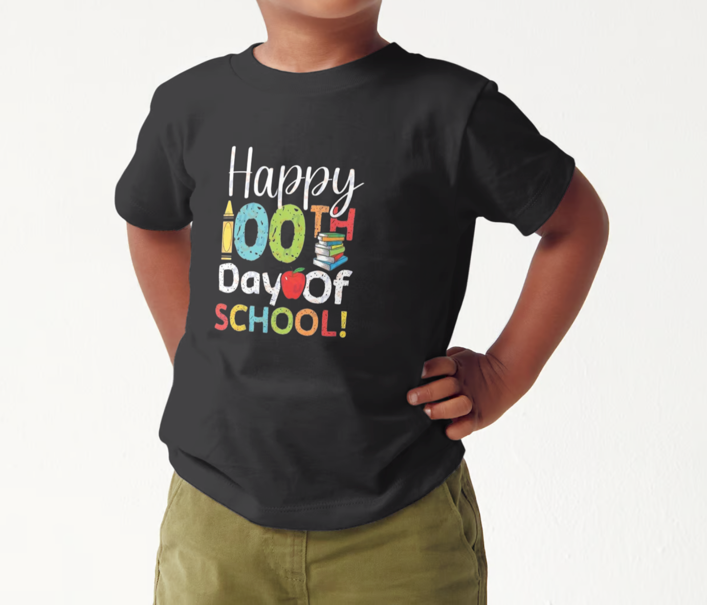 Custom T-Shirt Design for 100th Day of School, Special Occasions, or Everyday Wear, AKM-100